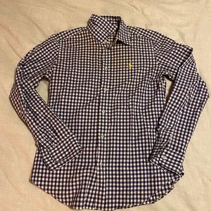 Ralph Lauren Navy Gingham Button Down